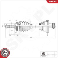 Esen SKV Antriebswelle 40SKV096 FüR Renault Kangoo FC0 Clio 2 KC0 Thalia 1 SB0