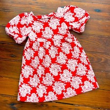Janie And Jack Bradbury floral short puff sleeve fit and flare dress sz 4