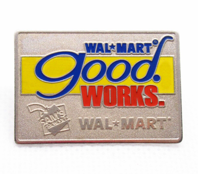 #ad Walmart Good Works Lapel Pin Sam#x27;s Club Employee Recognition Silver Tone $11.95