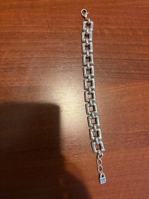 Damen UNOde50 Sterlingsilber Quadrat Gliederarmband 6,1'' bis 6,5'' Karabinerverschluss