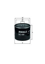 Mahle OC 458 oil filter for Alfa Romeo, Fiat, Lancia, Renault, Royal Enfield
