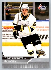 Tyson Doucette 2023-24 Upper Deck CHL #56 Sarnia Sting