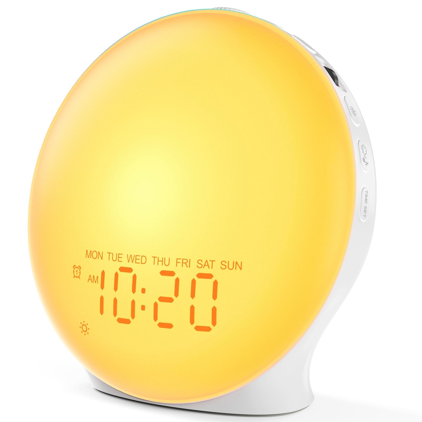 Sunrise Alarm Clock with White Noise, 25 Nature Sounds, Dimmable, Bluetooth Spea featured image
