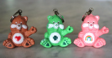 Vintage 1980s American Greetings CARE BEARS Keychain Lot of 3