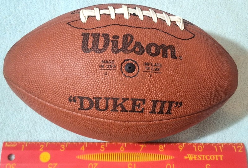 Vintage Used Wilson DUKE III Football, Holds Air, Very Nice Condition. 