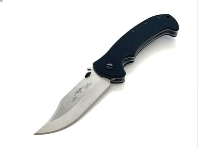 Emerson CQC-13 Bowie Folding Knife Stonewashed Blade G-10 Titanium Liners USA