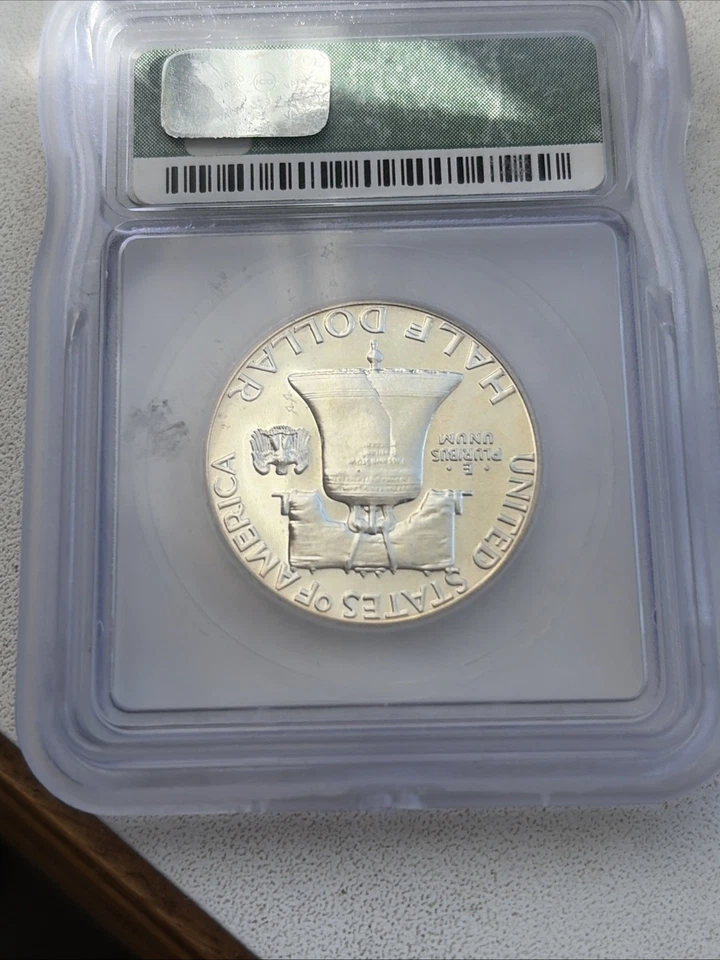 1957 Franklin meio dólar prova ICGPF 68 CAMEO PR68CAM moeda de prata gelada 50C - Imagem 2 de 4