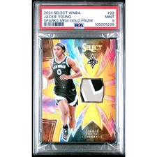 2024 Panini Select WNBA #22 Jackie Young Sparks Prizms Gold PSA 9 #/10