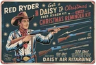Red Ryder Daisy Air Rifle Vintage Christmas Tin Metal Signs Home Décor print Sui