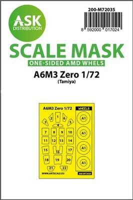 Art Scale 72035 1/72 Zero One-sided Painting Mask for Tamiya