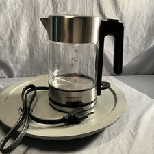 AmazonBasics Corded Electric Glass Kettle 1.0L LED Illuminated Black NOB