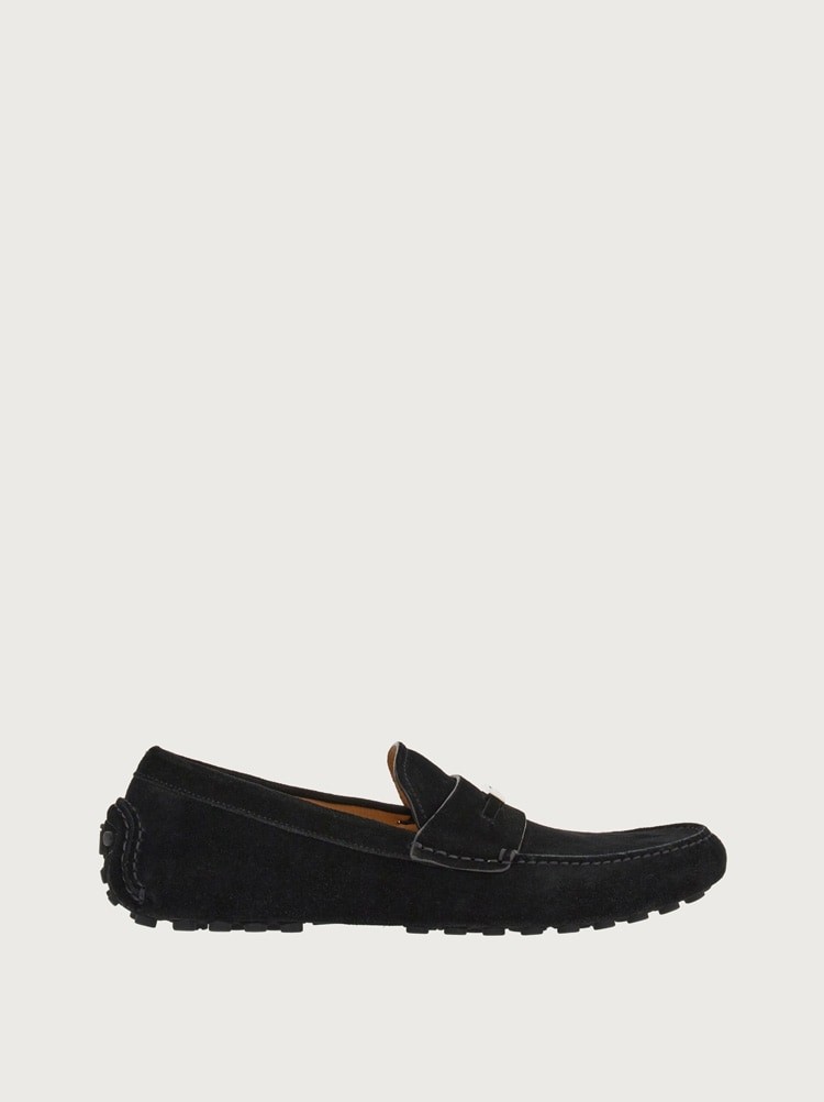FERRAGAMO MEN'S BLACK SUEDE DRIVING SHOES MSRP $750