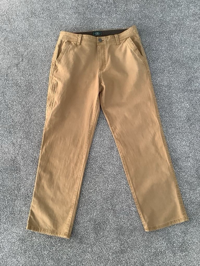 Chino Pants Bass Mens Pants GH Bass Co Brown Tan Canvas Work