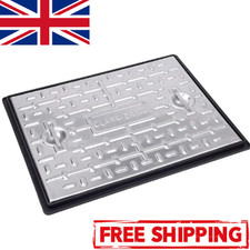5 Tonne Galvanised Steel Manhole Cover - 663mm x 513mm with Polypropylene Frame