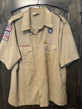 Boy Scout BSA Poly Wool Uniform Shirt Men  s 3XL Short Sleeve