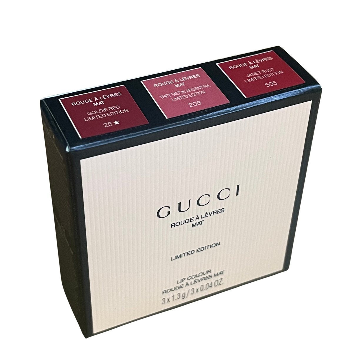 GUCCI Rouge À Lèvres Mat Lipstick – Trio Mini Shades (#25, #208
