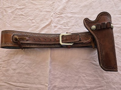 Vintage Tooled Leather Ammo Belt With Cartridge Loops Genuine Cowhide Western Leather Western Cartridge Belt - Etsy main image 3