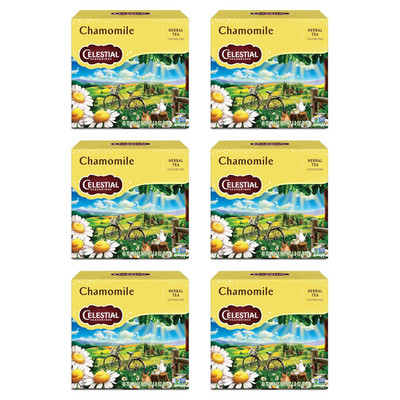 Herbal Tea, Chamomile, Caffeine Free, 40 Tea Bags (Pack of 6)