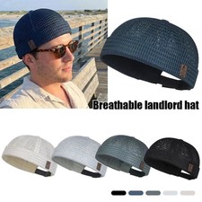 Men Breathable Quick Dry Mesh Skullcap Hat Su...