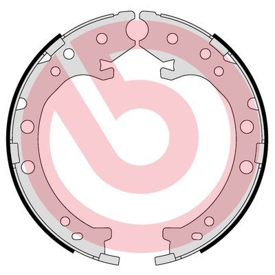 Rear BREMBO S 28 519 Brake Shoe Set, parking brake for HONDA