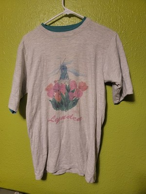Vintage 1980s Art Shirt Artist Dorisjean Colvin Lynden Washington Windmill Tulip