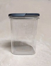 NUEVO Tupperware Ultra Transparente 15 Tazas Grande Cuadrado Contenedor de Almacenamiento Tapa Negra