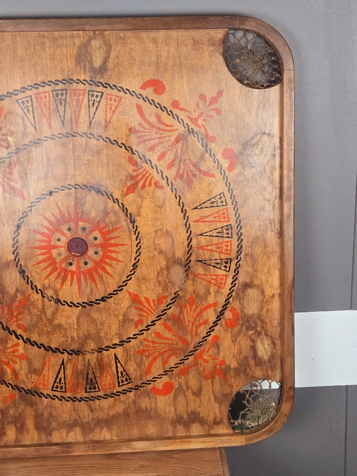 Antique 2 Sided Carrom Game Board - Style-E No. 1 - Larchena Made In USA 1930's - Image 3 of 4