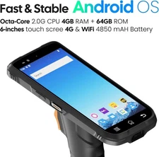 (4GB + 64GB, 8-Core) Android Barcode Scanner, 6" Display, Zebra SE4710 Engine