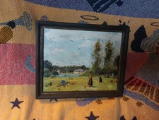 Vintage Halloween Mixed Media Painting Witches Ghosts Decoration Decor Surreal