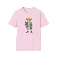 Polo Bear Unisex Tshirt Dseigner Inspired Pink Shirt Womens Cltohing Size XS-XL