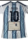 Lionel Messi Signed Argentina #10 Soccer Jersey SASIGNED FIFA 2022 Champs