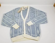 Northern Isles sweater cardigan men size large cotton deadstock knit New vintage