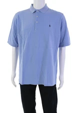 Polo Golf Ralph Lauren Mens Short Sleeve Collared Polo Shirt Blue Size Large