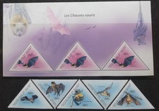 Guinea 2011 Fledermäuse Flughunde Mi 8671/75**und Block 1996**