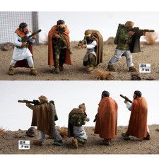 Homemade 1/72 Middle East Nomadic Guerrilla Special Mission Unit 4-person Model