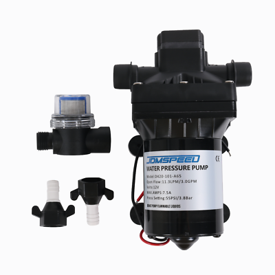 12V RV Water Pump 3.0 GPM with Strainer Fit For Camper 4008-101-A65 12V RV Water Pump 3.0 GPM with Strainer Fit For Camper 4008-101-A65