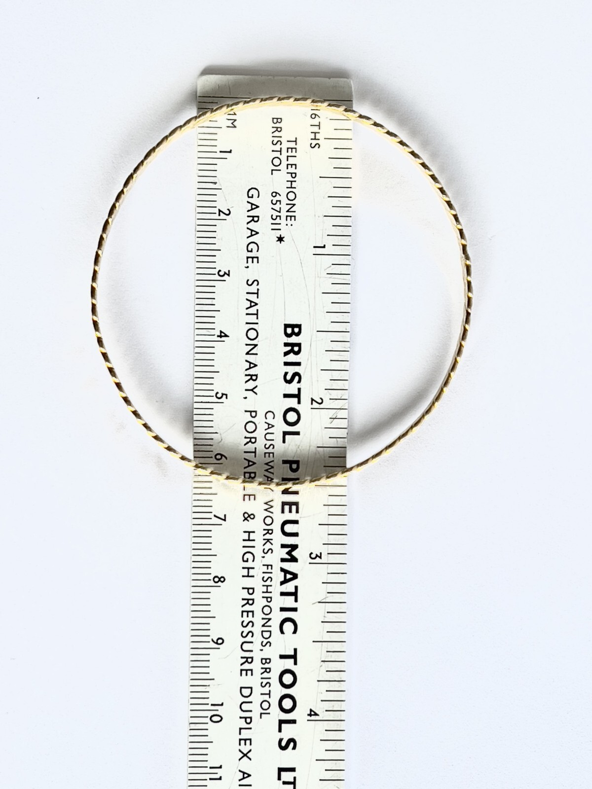 Two 17K Gold Middle Eastern Solid Bangle Bracelet… - image 3