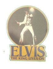 ELVIS THE KING LIVES ON 1977 ORIGINAL T-SHIRT IRON-ON TRANSFER 460