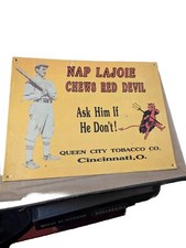 Nap LaJoie Red Devil Chewing Tobacco Sign Repro
