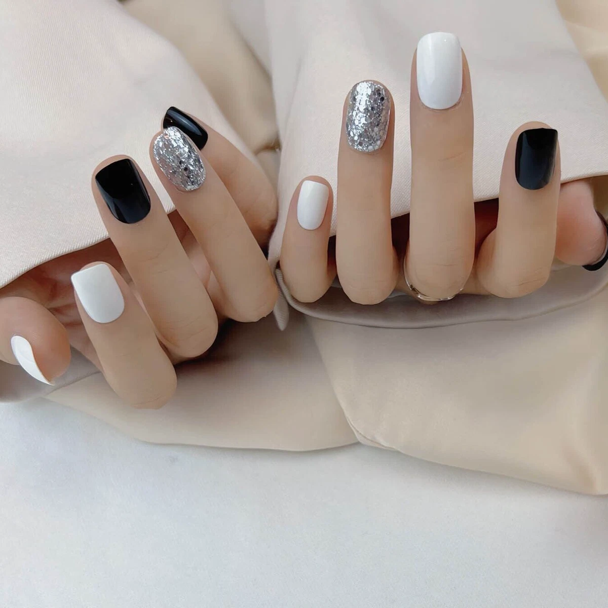 25 Black And White Nail Design Ideas: Get Ready to be Noticed | White nail  art, White nail designs, Diy nails