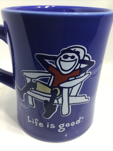 LIFE IS GOOD COFFEE MUG. LIFE IS GOOD RELAXING MUG. Art Deco Mug. B232 ...