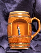 Vintage Ceramic Barrel Musical Stein- Roll Out The Barrel; German Theme;Japan