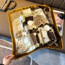 100% Mulberry Silk 20" Square Scarf Women Neckerchief Royal style