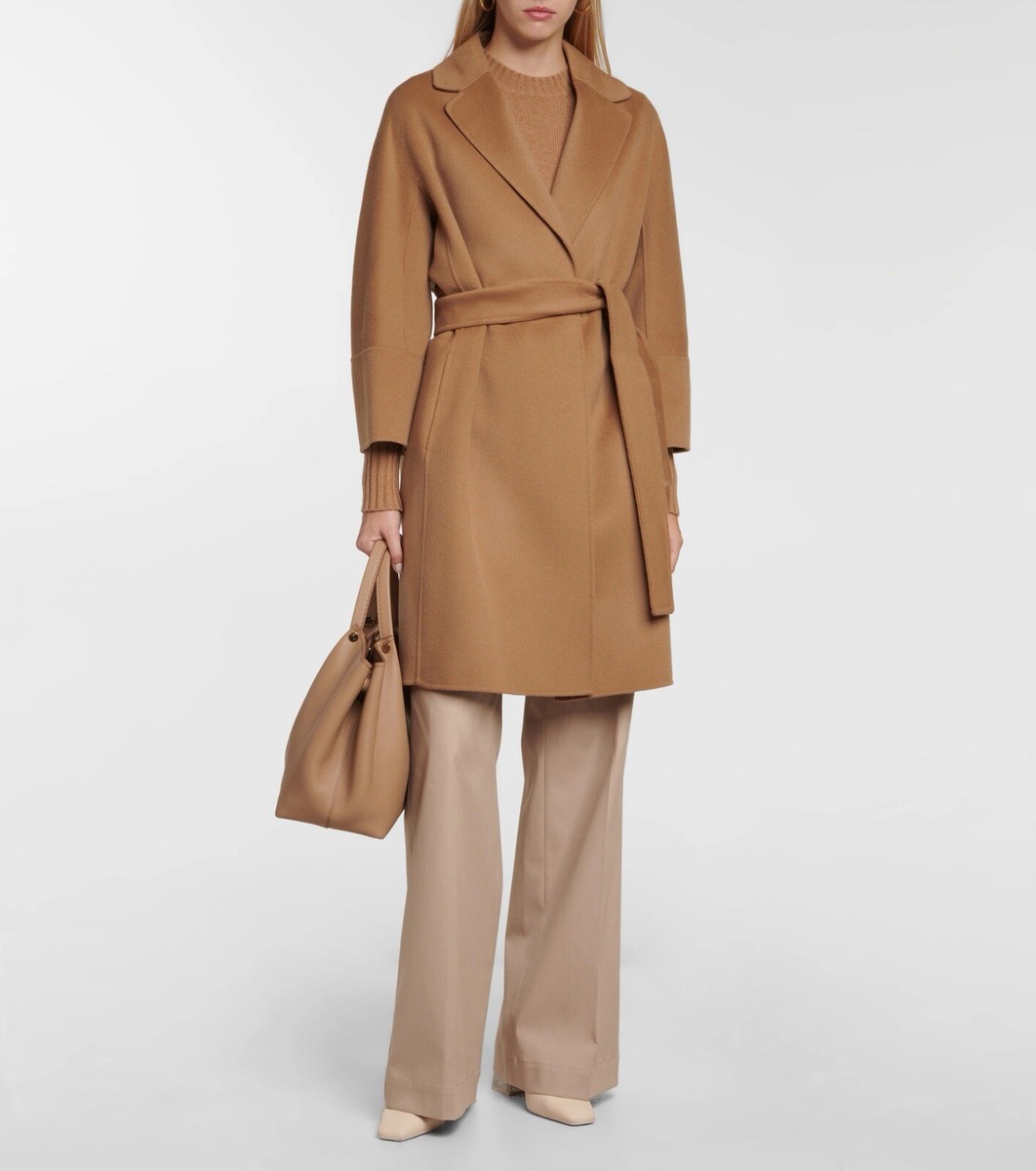 コート S MAX MARA CAMEL WOOL ARONA COAT MAX MARA 'S Arona Double-Face Wool Coat Camel US4 $1495 NEW