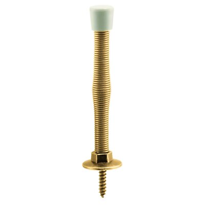 Prime-Line MP9000 Rigid Door Stop, Steel Construction, Bright Brass, (10 Pack)