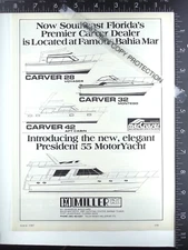 1987 AD, Carver 28 Voyager 32 Montego 42 Aft Cabin 55 pesident boat motor yacht