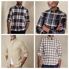 NWT BANANA REPUBLIC MEN  S SLIM LIGHTWEIGHT FLANNEL SHIRTS  Sizes M, L, XL  70