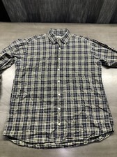 Burberry London Made In USA Mens Plaid Long Sleeve Button Up Shirt