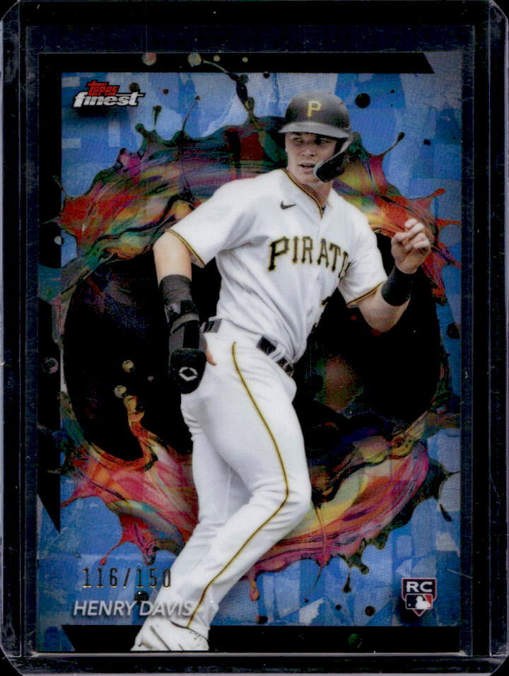 2024 Topps Finest Henry Davis Sky Blue Refractor RC #116/150 #289