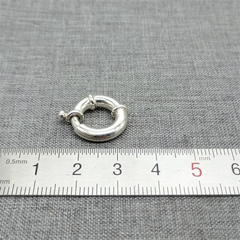 925 Sterling Silver Large Spring Ring Clasp 14mm for Bracelet Necklace ...